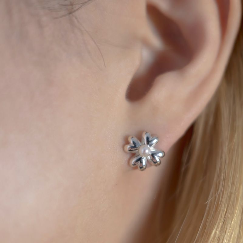 heart clover earring