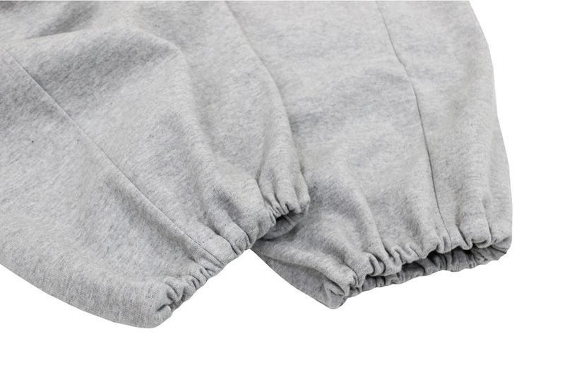 destroyed side tuck sweat pants (gray)