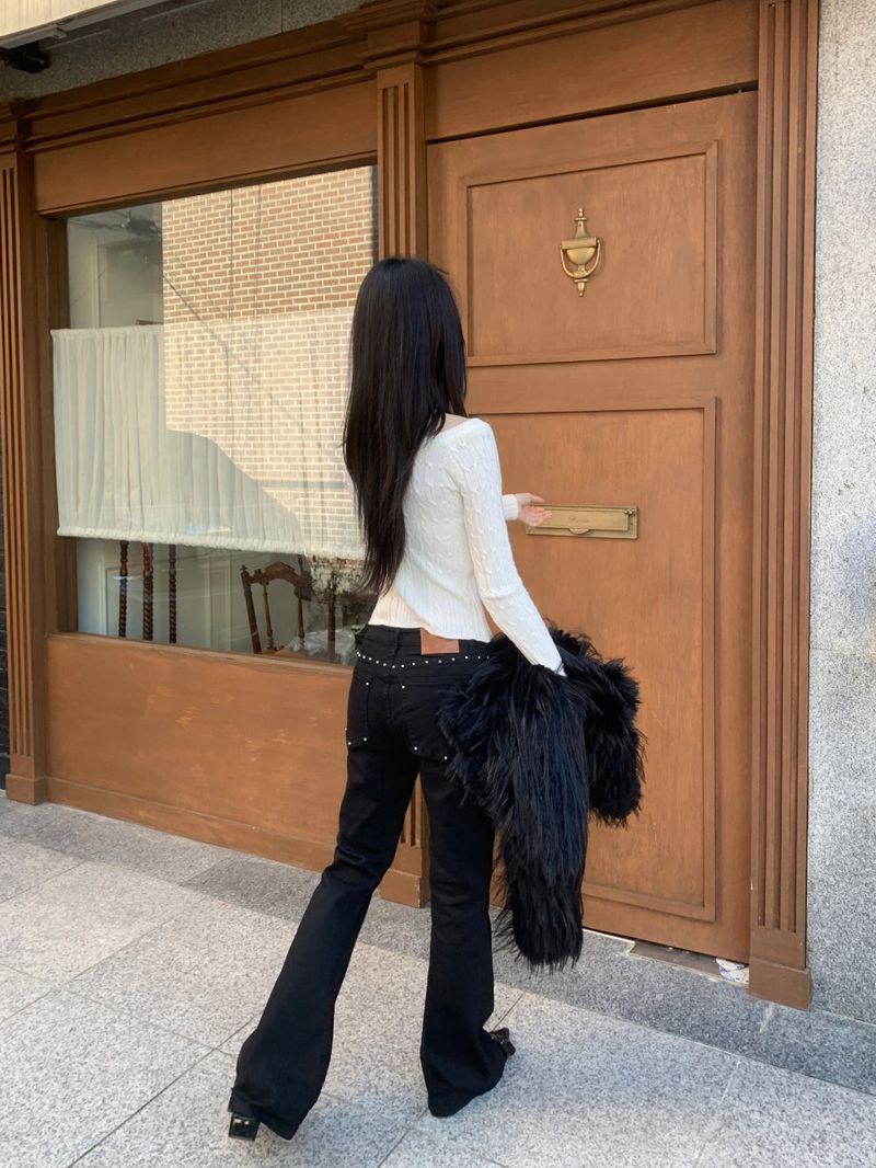 Dustline Stud Western Bootcut Long Pants