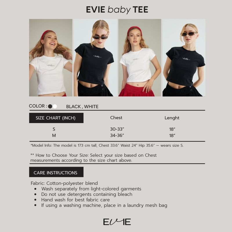 EVIE baby TEE WHITE