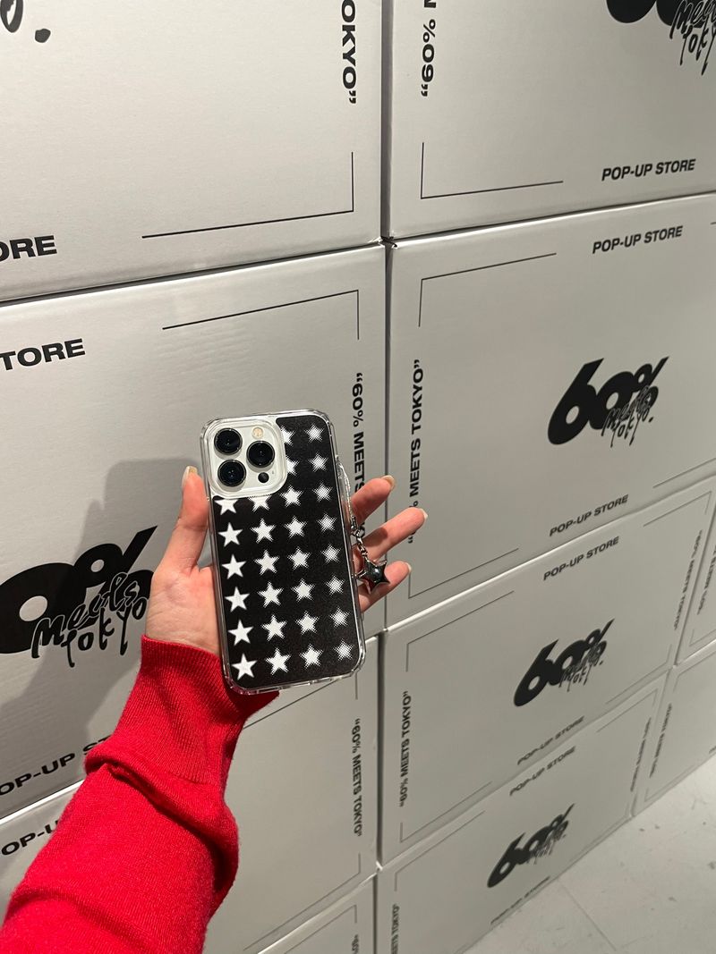 [BLACK] WHITE STARRR Jell Hard Case / TREEFORFIVE345