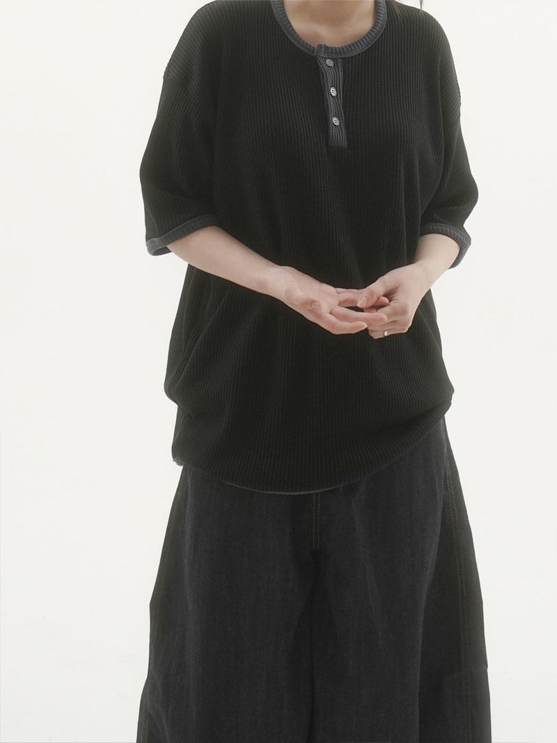 Daying waffle short sleeve T-shirt -5C