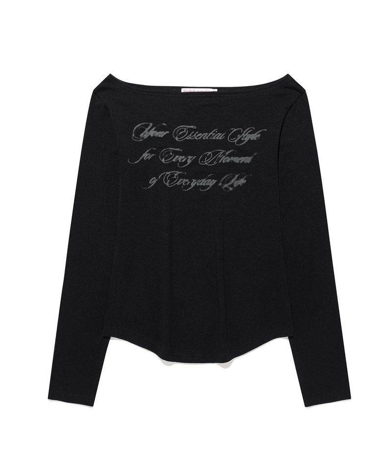 Kims Fresh Cotton Market(キムス フレッシュ コットン マーケット)の「シアーウールテンセルロングスリーブT Black(トップス)」