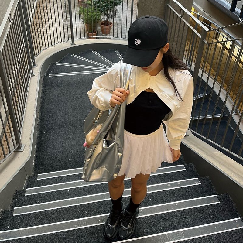 M-30 White Heart Logo Cap Black