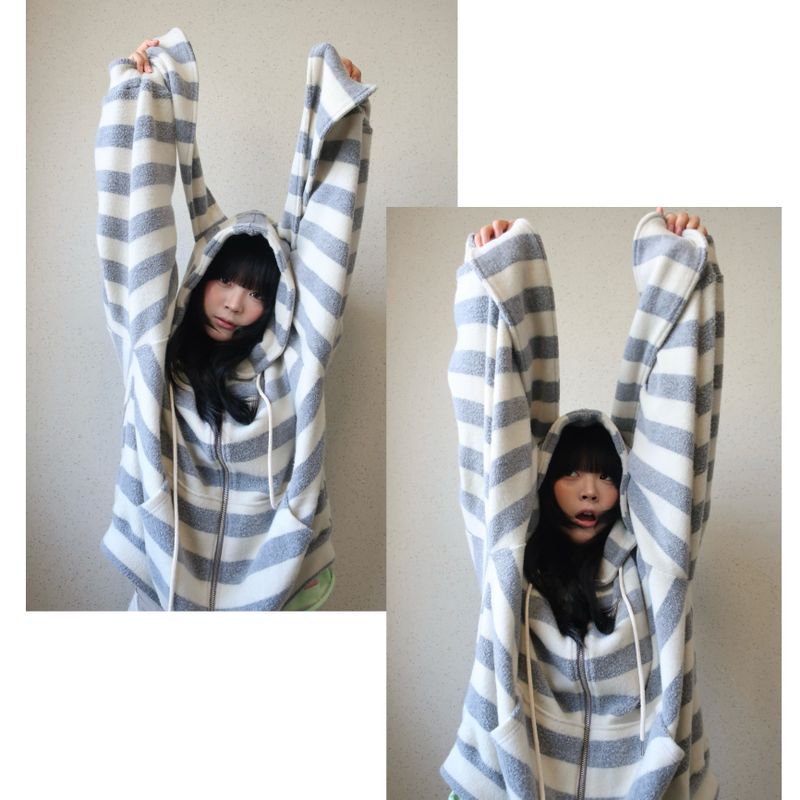 Tenshe（テンシズ）の「ラビットフードジップパーカー（トップス）」