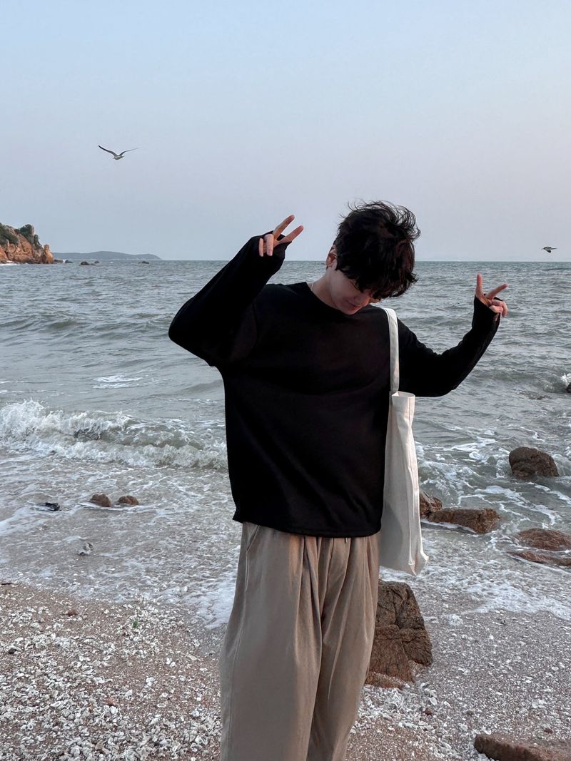 HM Linen loose fit long sleeve