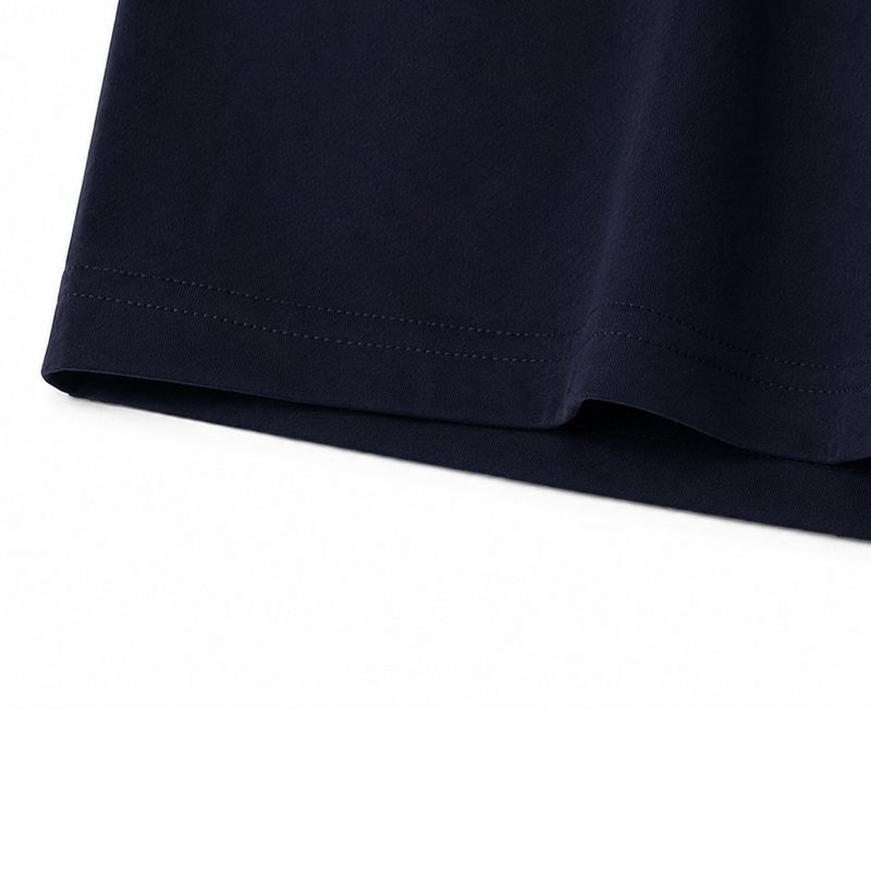 [Unisex] BASIC LINE RINGER T-SHIRT [NAVY]