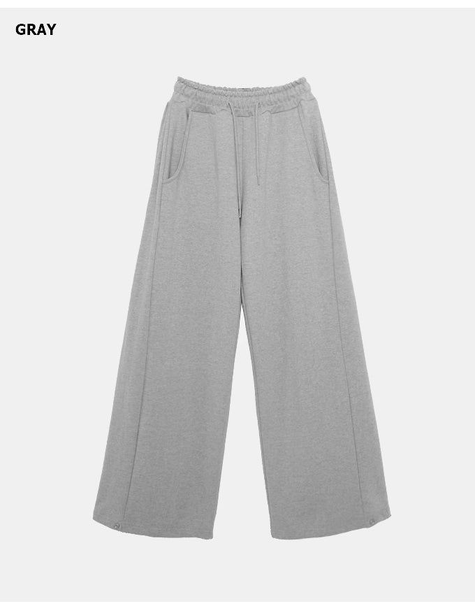 Snap Wide Sweat Pants