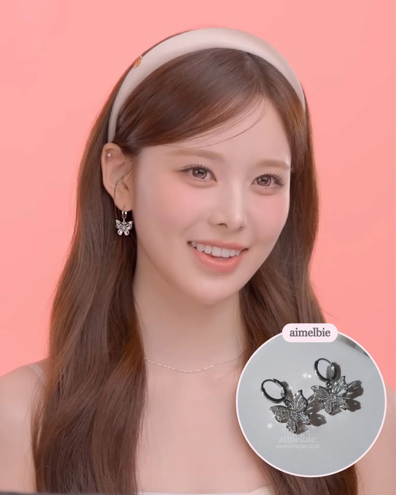 [Aespa Karina Piercing] Butterfly Fairy Huggies Piercing