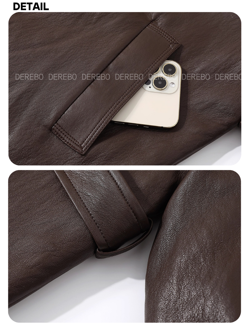 Signature Leather Warm Long Coat