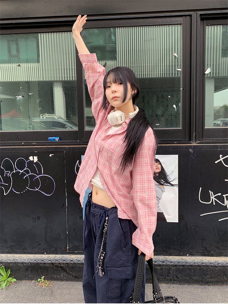 SHIRRING CHECK SHIRT (2C)
