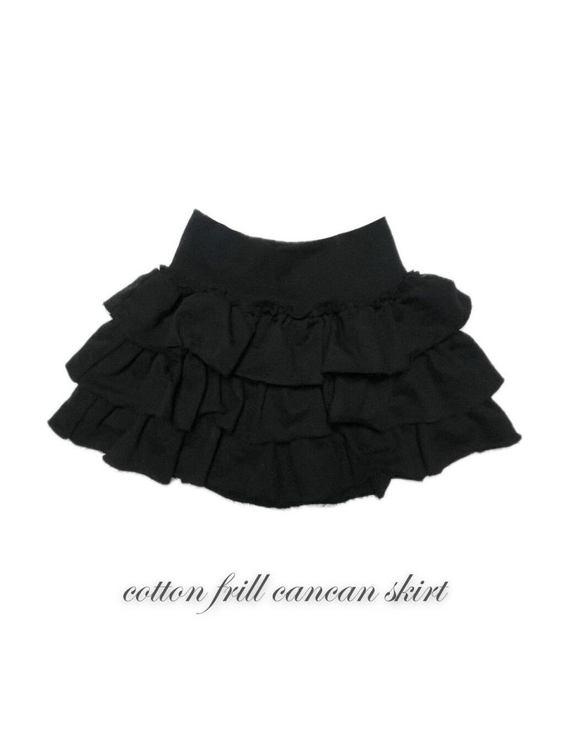 cotton frill cancan skirt