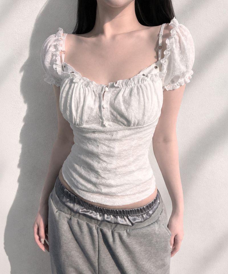 rosy puff blouse (3colors)