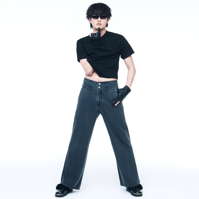 Men's Crop T-Shirt Black