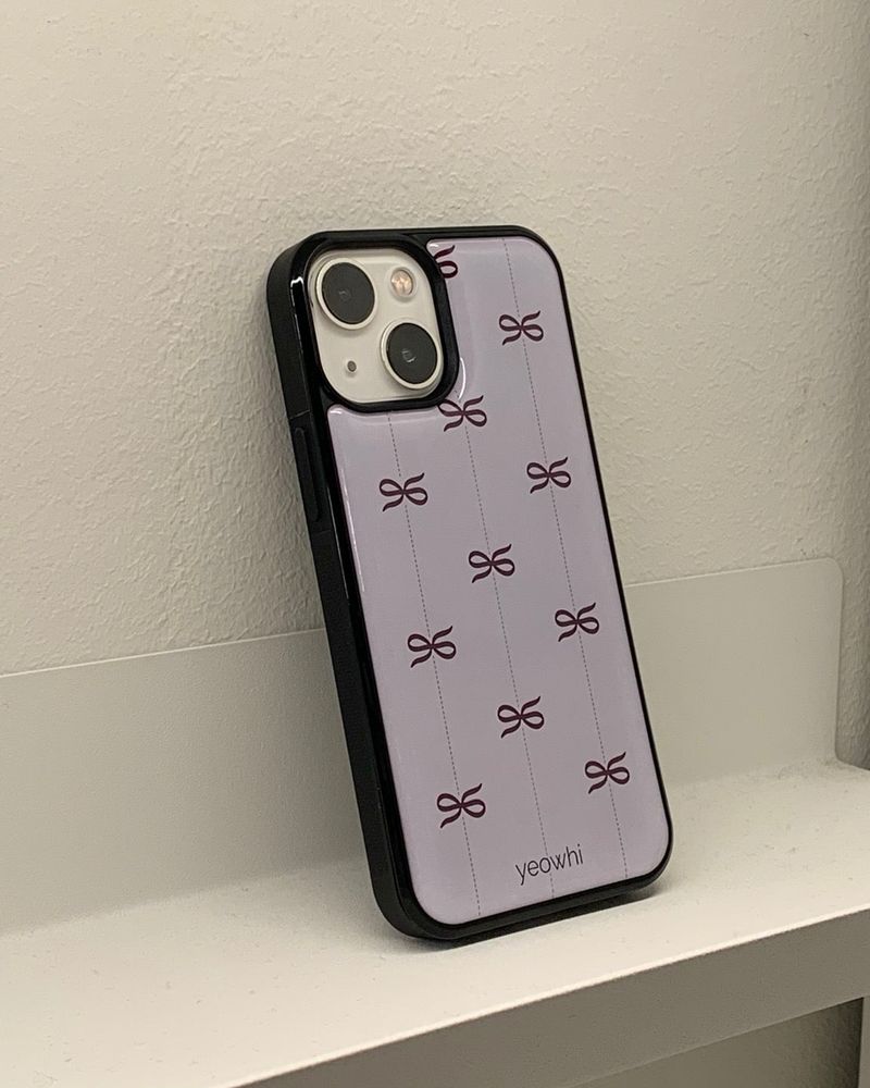 [MADE] mini logo dotted line epoxy bumper case_purple