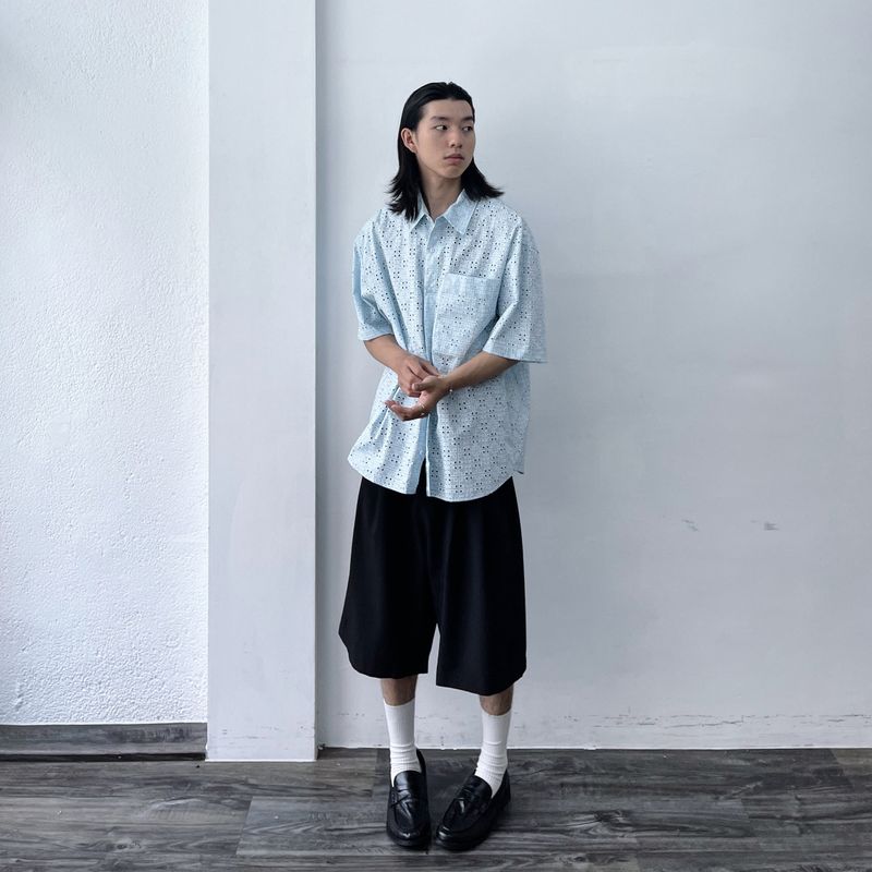 Pleated Wide Silhouette Shorts