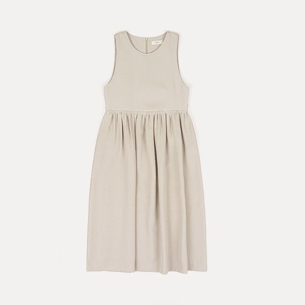 Shirring sleeveless dress