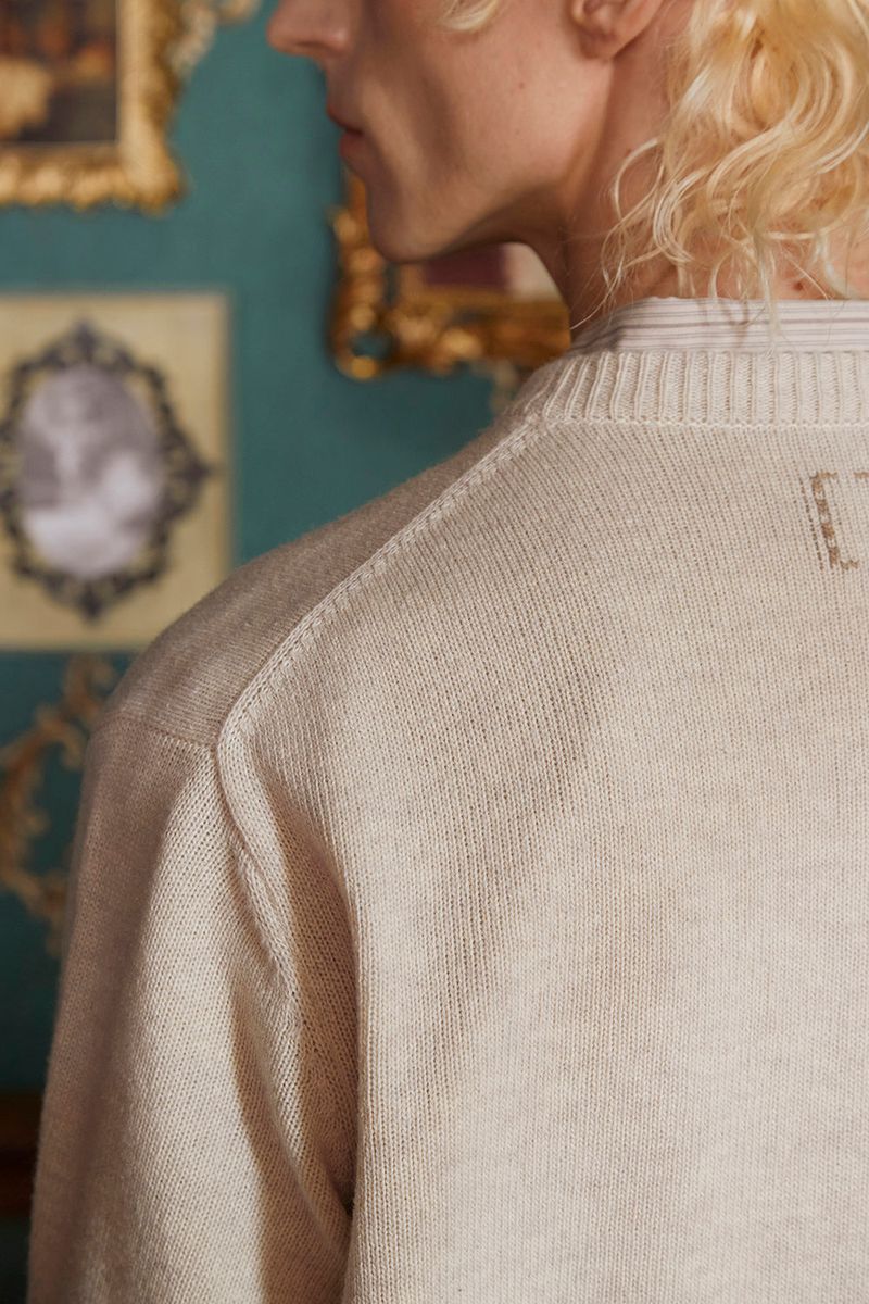 ARGYLE WOOL KNIT / OATMEAL