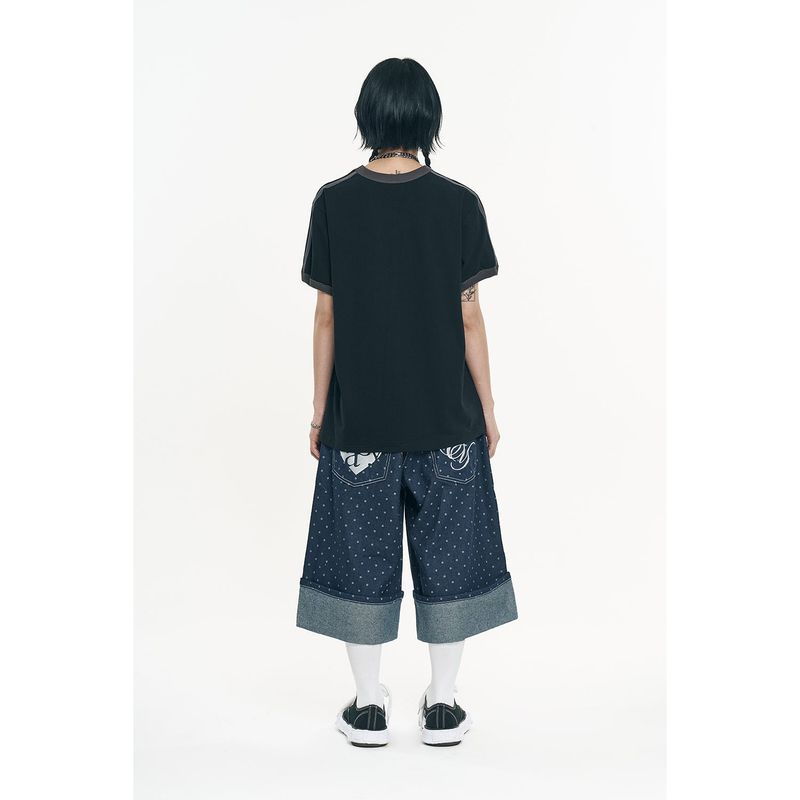 Royal Track Ringer Short Sleeve - Black