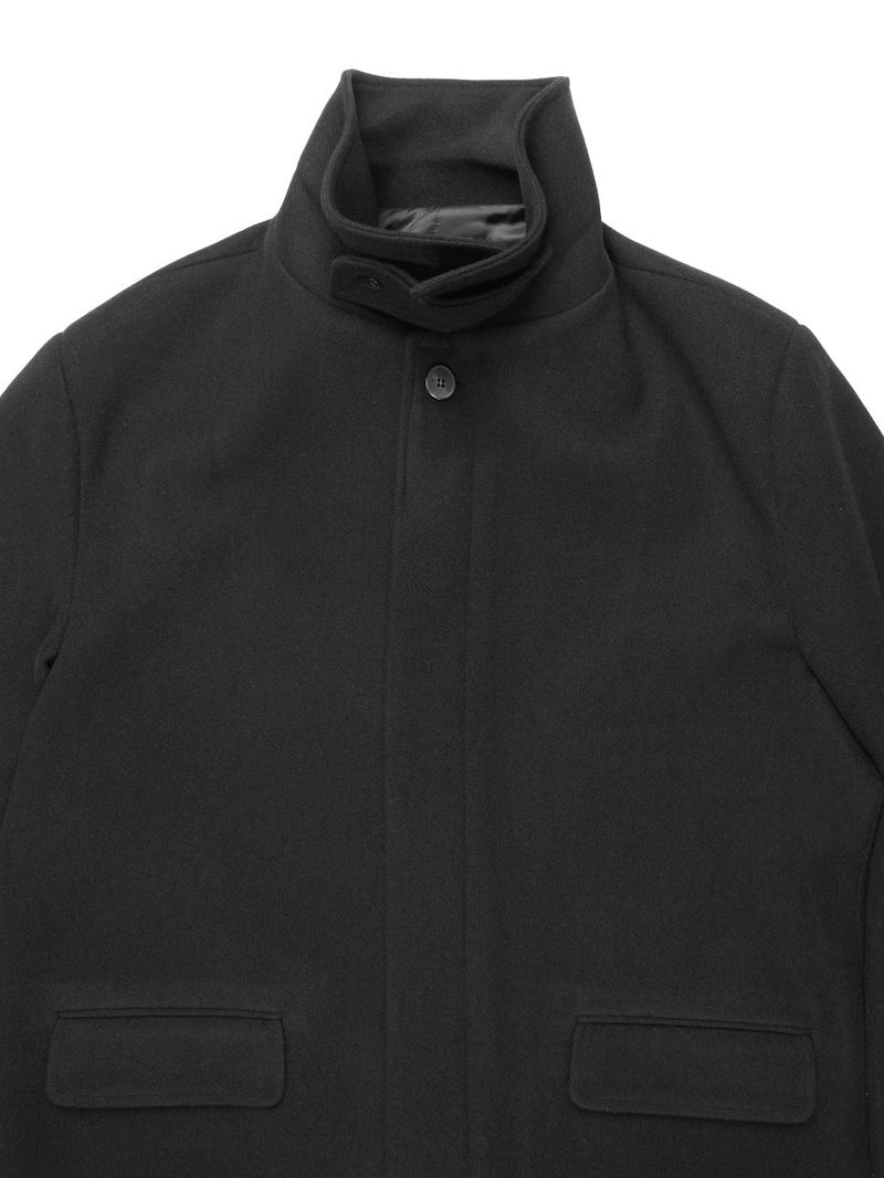 WOOL HIGHNECK LONG COAT