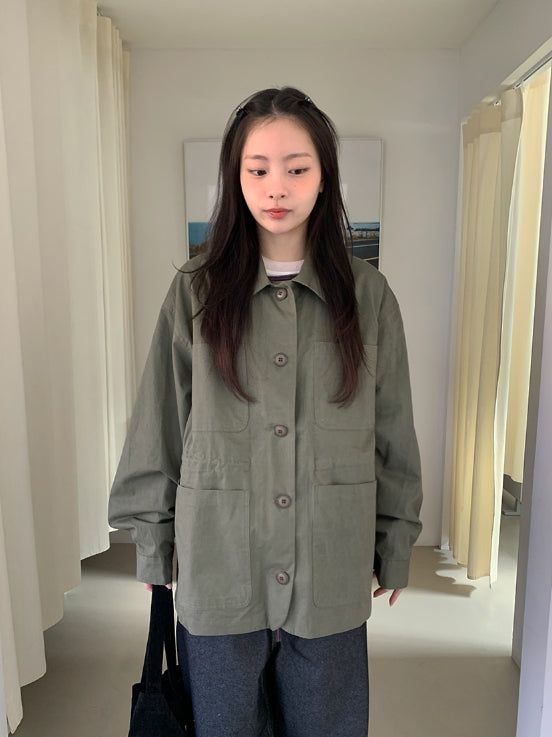 BAON（バオン）の「Tiol Cotton Collar Bomber Jacket（Jackets/Outerwear）」