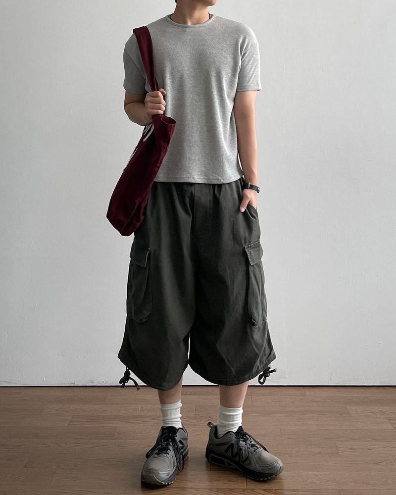 Core Cropped Waffle Short Sleeve T