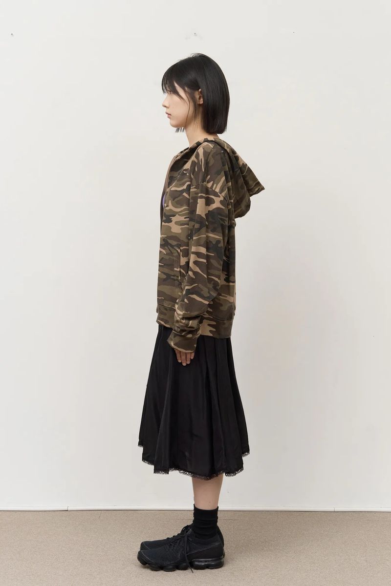 Camo Single Zip Hoodie