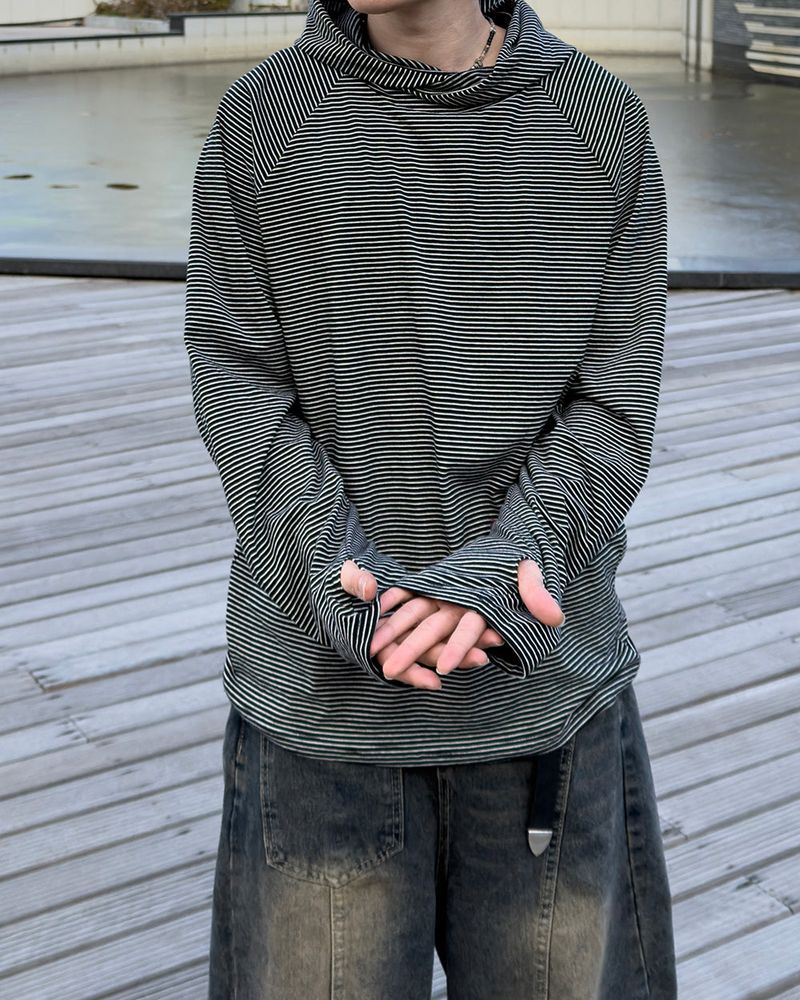 Ron layered stripe hoodie