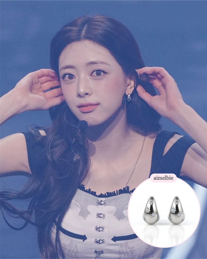 [ITZY Yuna Piercing] Tarot Star Huggies Piercing - Silver Color