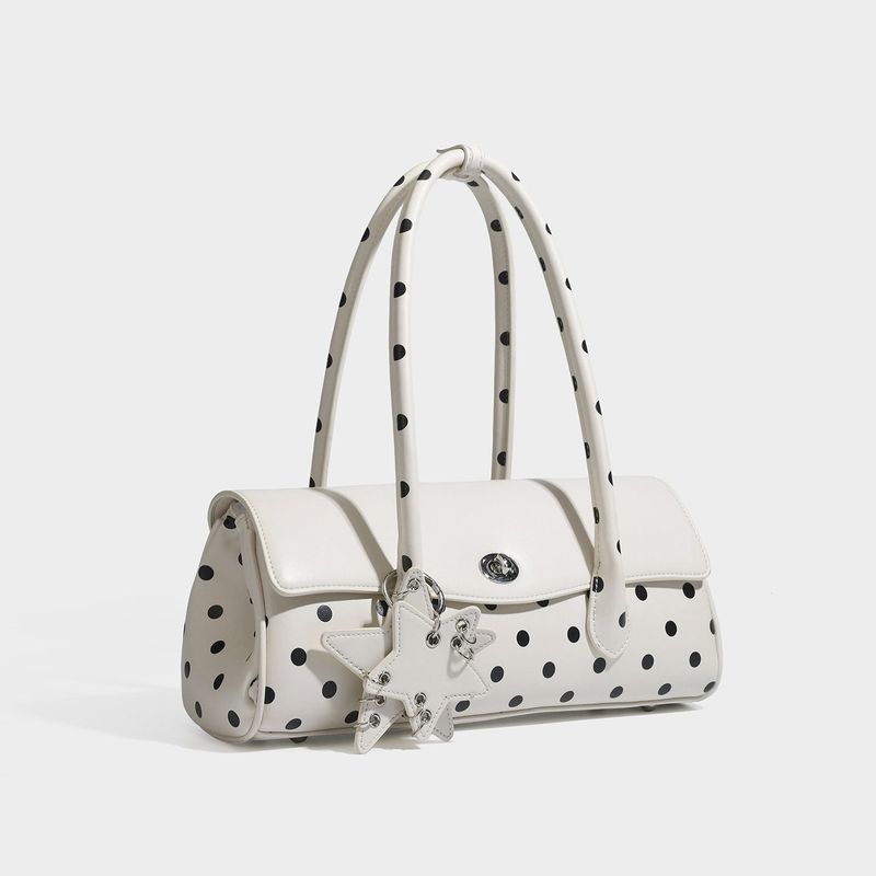 Star Keyring French Vintage Polka Dot Baguette Bag