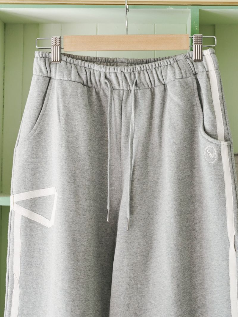 [SS ver] SWEET RIBBON SWEAT PANTS - GRAY/WHITE