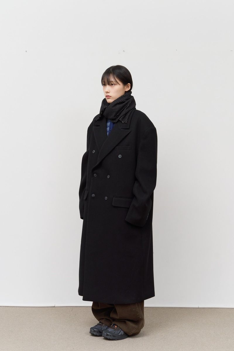 Draw Double Breasted Coat