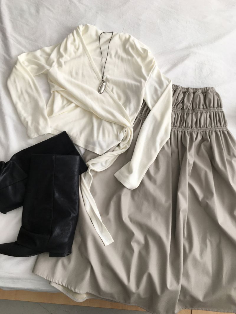 Cross strap drape T
