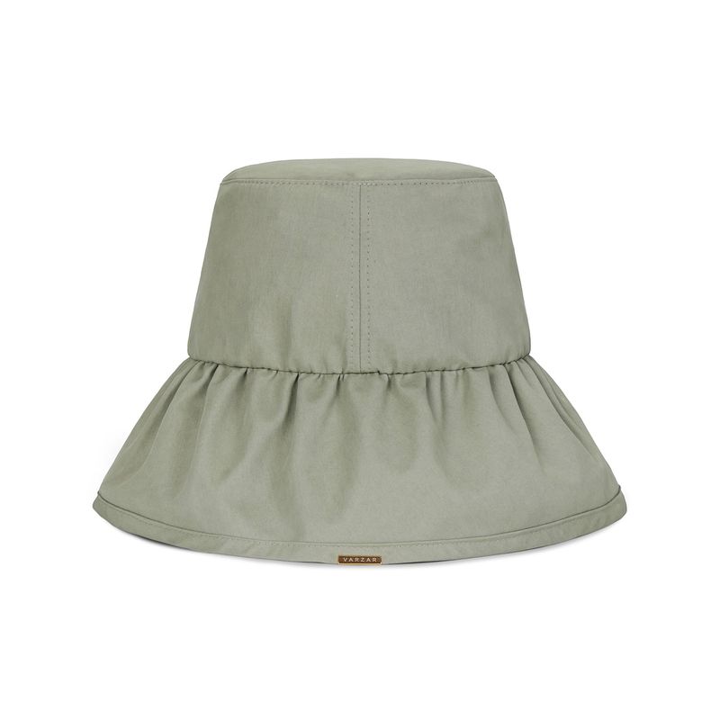 Metal Tip Shirring Bucket Hat / Khaki