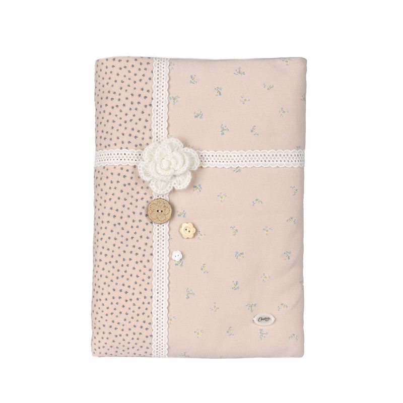 Blomming notebook pouch_peach beige
