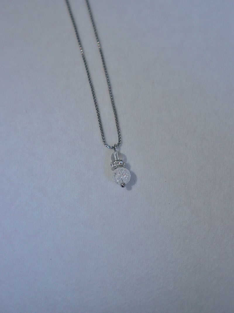 crack crystal drop necklace