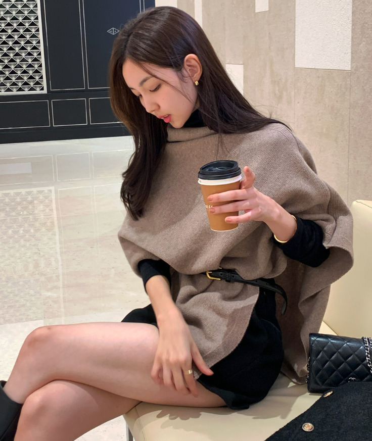 Vice Cashmere Knit Cape / 5 colors