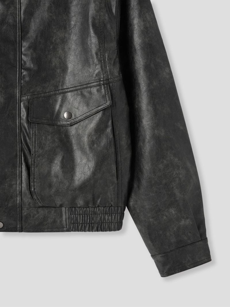 Vintage Curve Leather Jacket