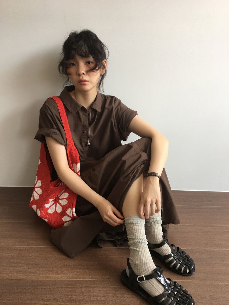 Ez Flower Knit Bag (2color)