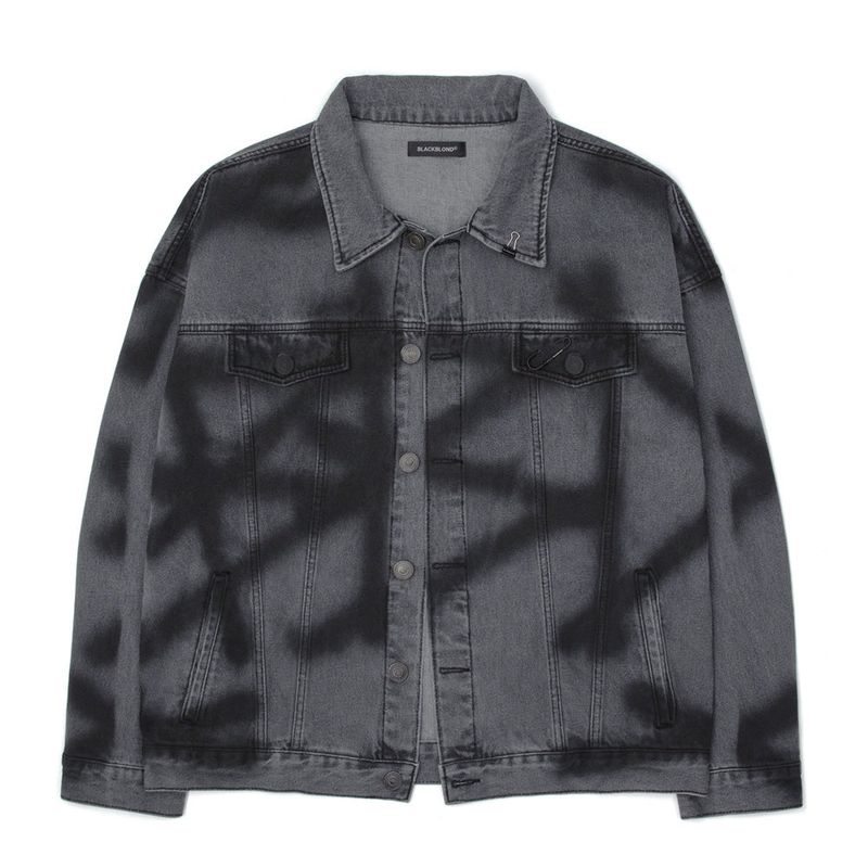 BBD Basic Sprayed Custom Denim Jacket (Dark Gray)