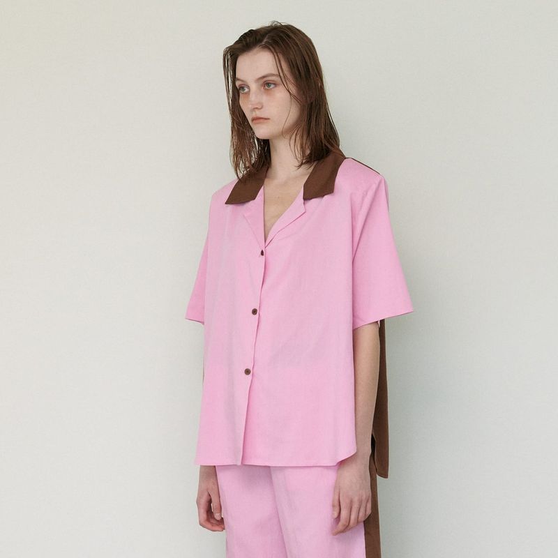  COLORED SHORT SLEEVED SHIRT, PINK