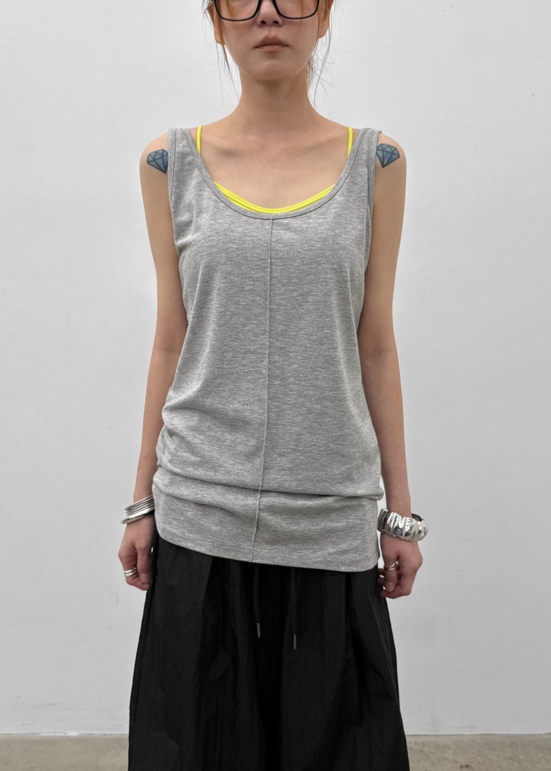 BLACKUP（ブラックアップ）の「[MADE] Neko Pintuck Long Sleeveless Top（Tops）」