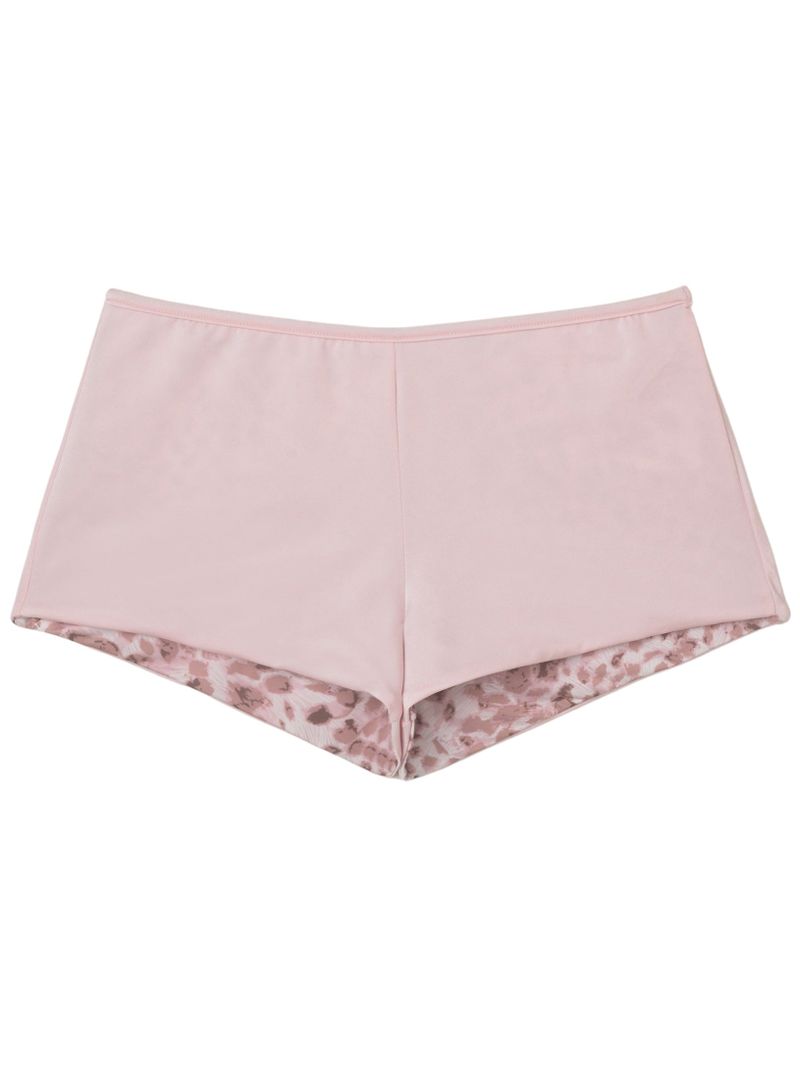 REVERSIBLE LOW-RISE SHORTS (BABY PINK/LEOPARD)