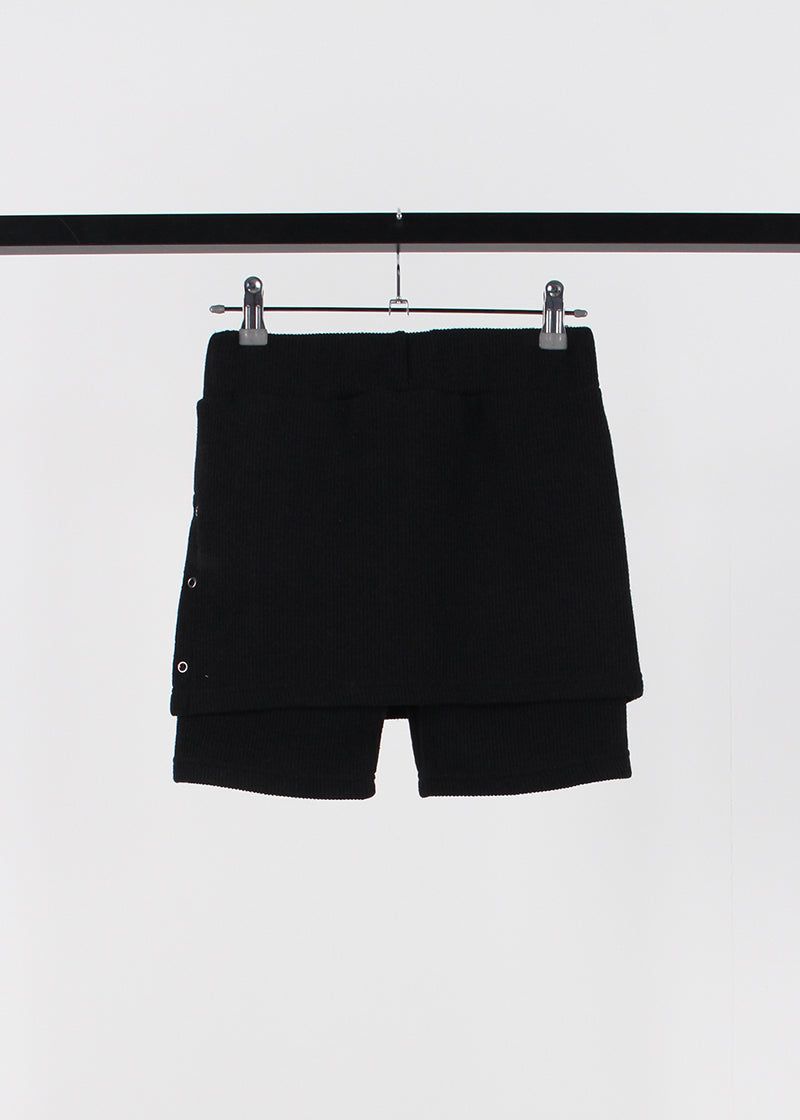 KNIT EYELET SKIRT SHORTS