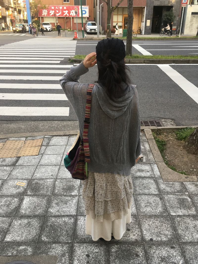 サマーニットフードジップアップ