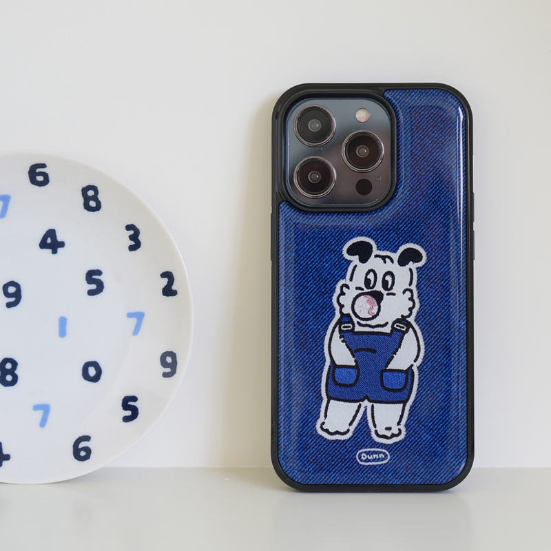 dunn dunny dunn（ダン ダニー ダン）の「バブルガムエポキシバンパースマートフォンケース(Denim black)（スマホグッズ/小物）」