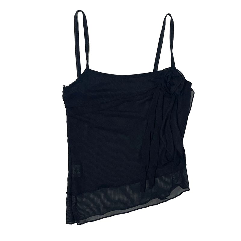Rose mesh sleevless