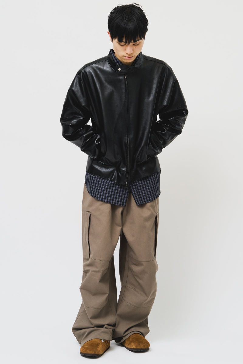 Incision Leather Jacket