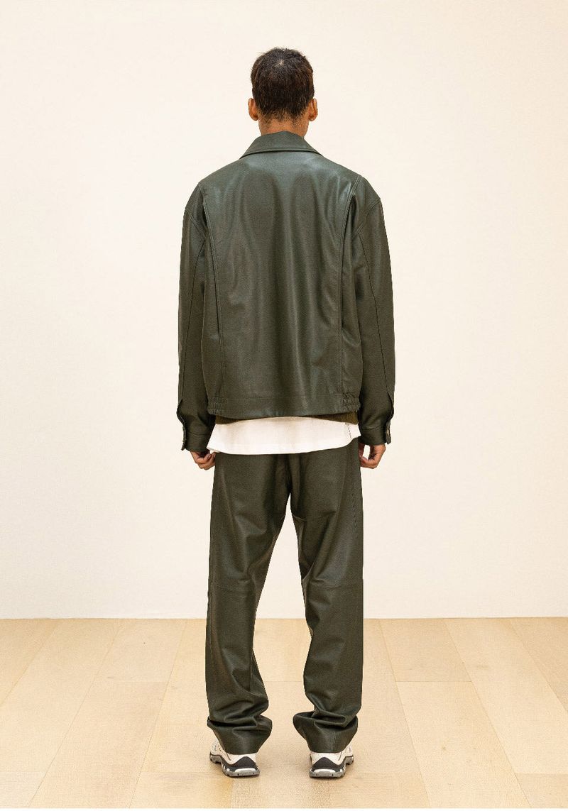 LAMSKIN OVERFIT BOMBER JACKET