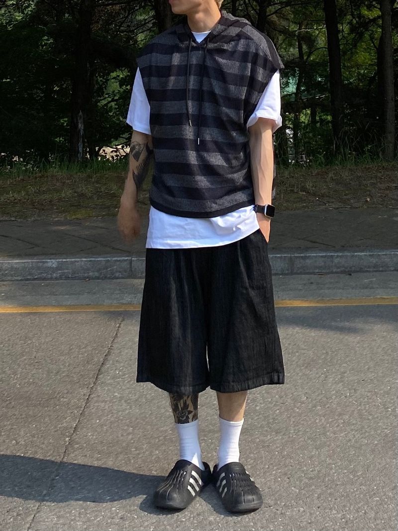 Denim Balloon Half Pants 2C